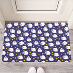 Star And Sheep Pattern Print Rubber Doormat