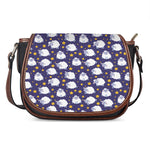 Star And Sheep Pattern Print Saddle Bag