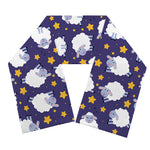 Star And Sheep Pattern Print Scarf