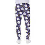 Star And Sheep Pattern Print Scuba Joggers