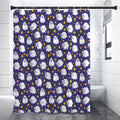 Star And Sheep Pattern Print Shower Curtain