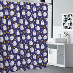 Star And Sheep Pattern Print Shower Curtain