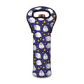 Star And Sheep Pattern Print Single Neoprene Wine Tote
