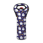 Star And Sheep Pattern Print Single Neoprene Wine Tote
