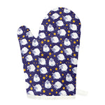 Star And Sheep Pattern Print Single Oven Mitt