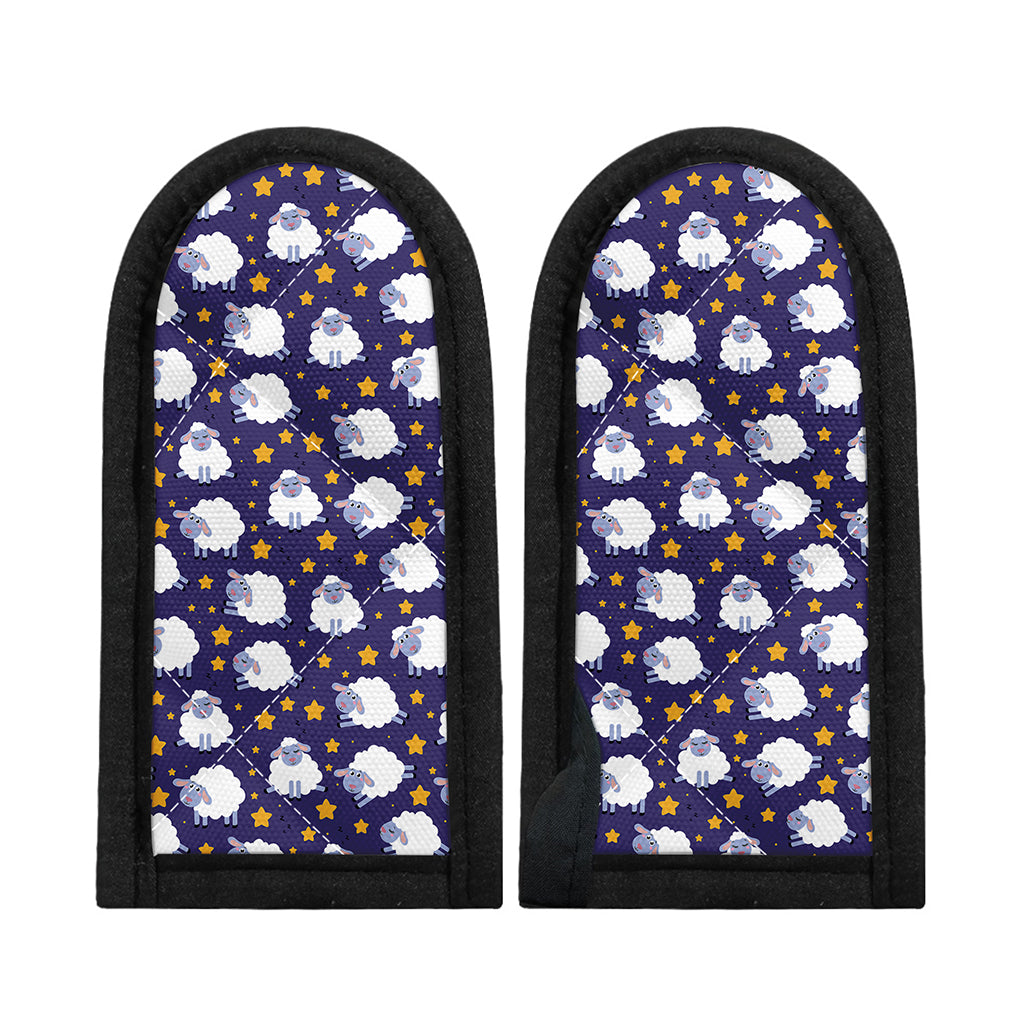 Star And Sheep Pattern Print Skillet Handle Cover