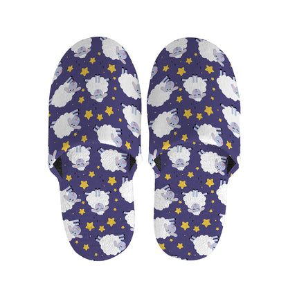 Star And Sheep Pattern Print Slippers