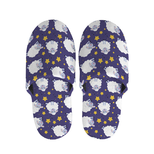 Star And Sheep Pattern Print Slippers