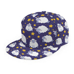 Star And Sheep Pattern Print Snapback Cap