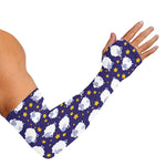 Star And Sheep Pattern Print Sun Protection Arm Sleeves