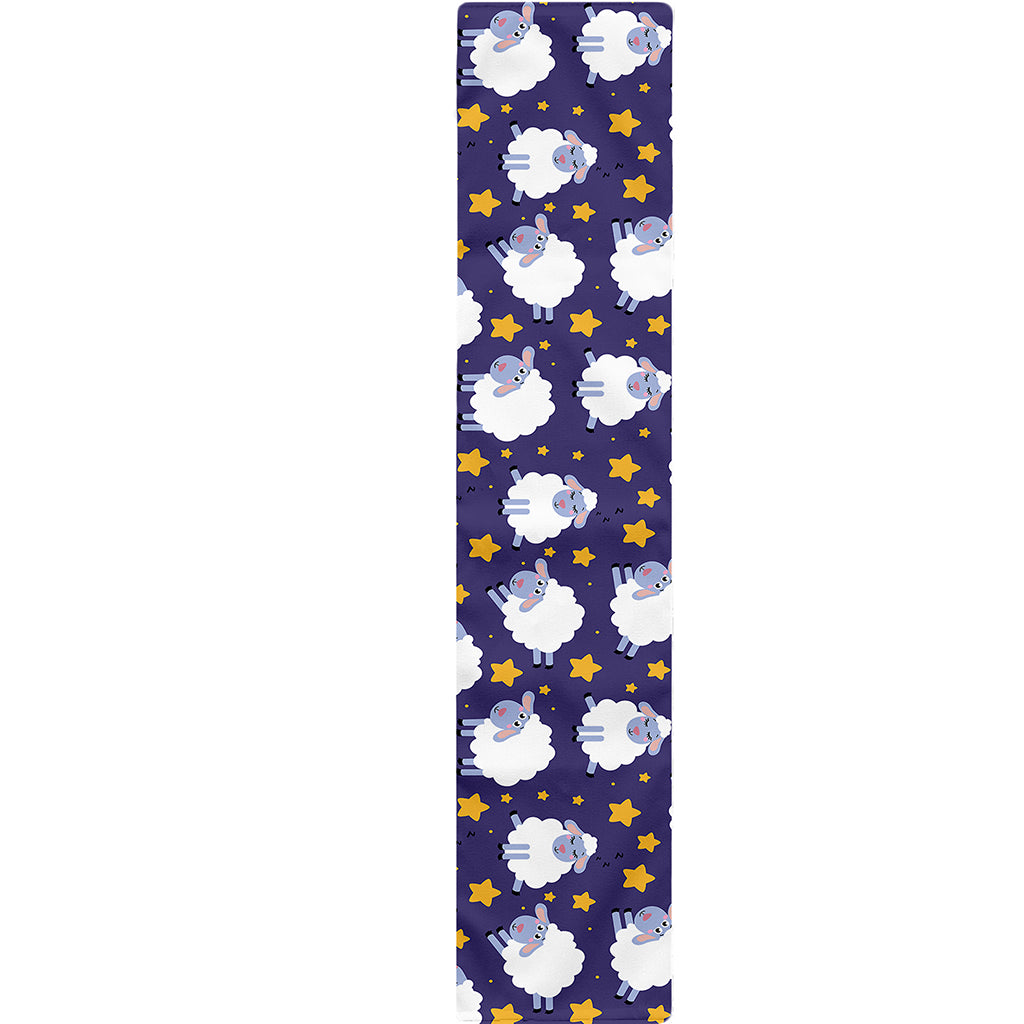 Star And Sheep Pattern Print Table Runner