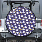 Star And Sheep Pattern Print Tire Cover