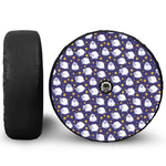 Star And Sheep Pattern Print Tire Cover With Camera Hole