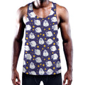 Star And Sheep Pattern Print Men's Workout Tank Top