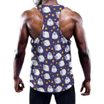 Star And Sheep Pattern Print Training Tank Top