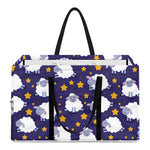 Star And Sheep Pattern Print Utility Tote Bag