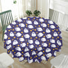 Star And Sheep Pattern Print Waterproof Round Tablecloth