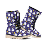 Star And Sheep Pattern Print Winter Boots