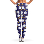 Star And Sheep Pattern Print Women's Leggings
