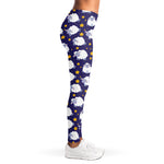 Star And Sheep Pattern Print Women's Leggings