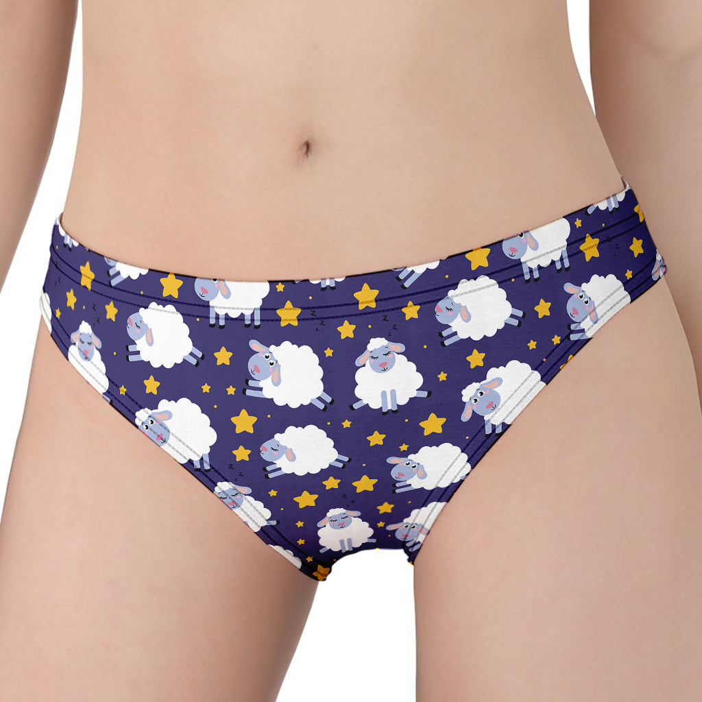 Star And Sheep Pattern Print Women's Panties