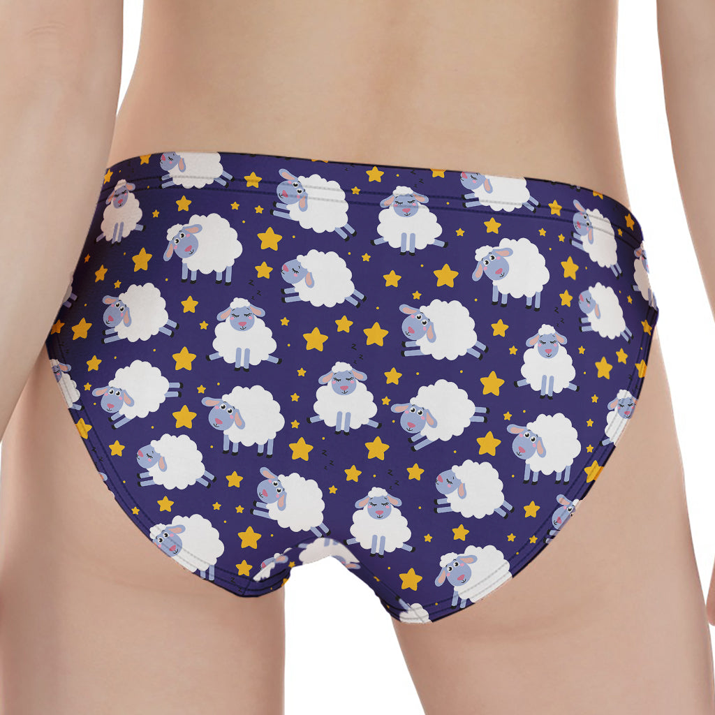 Star And Sheep Pattern Print Women's Panties