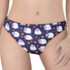 Star And Sheep Pattern Print Women's Thong