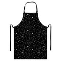 Star Constellations Pattern Print Bib Apron With Pocket