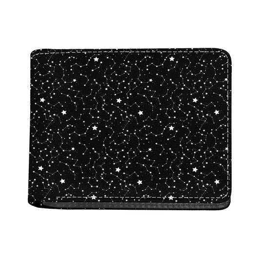 Star Constellations Pattern Print Bifold Wallet