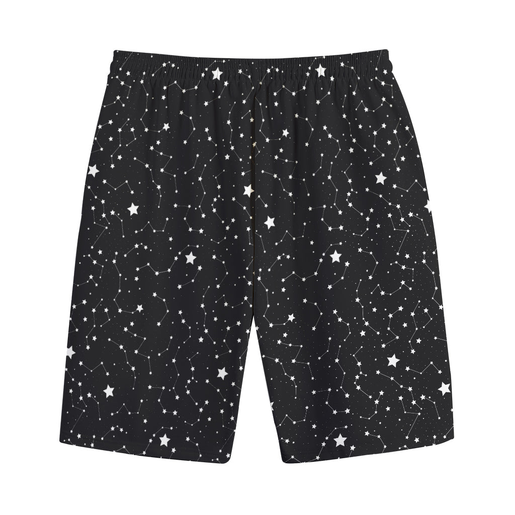 Star Constellations Pattern Print Cotton Shorts