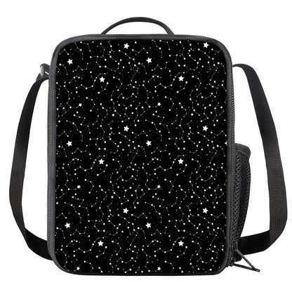 Star Constellations Pattern Print Crossbody Lunch Bag