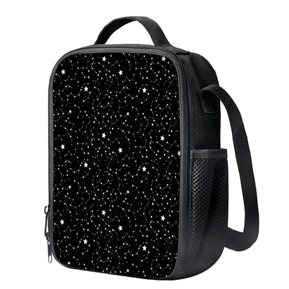 Star Constellations Pattern Print Crossbody Lunch Bag