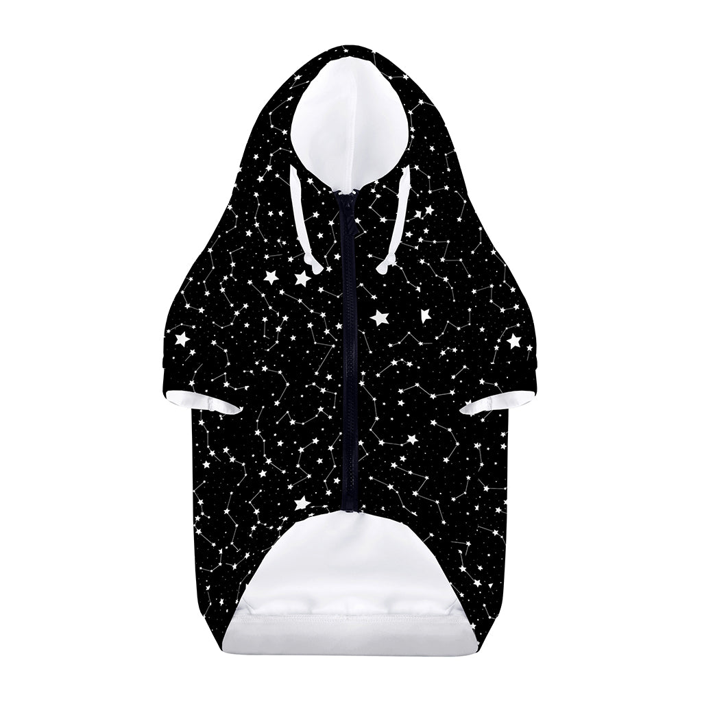 Star Constellations Pattern Print Dog Zip Up Hoodie