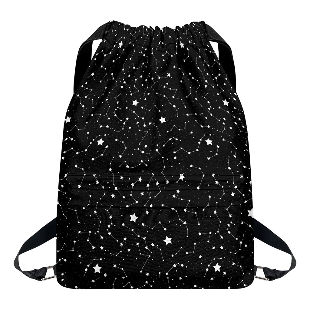 Star Constellations Pattern Print Drawstring Backpack
