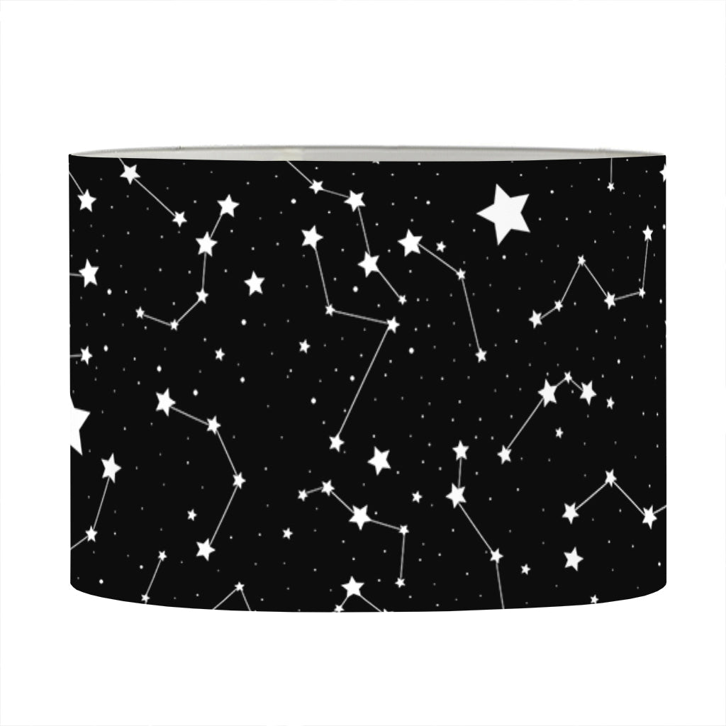 Star Constellations Pattern Print Drum Lamp Shade