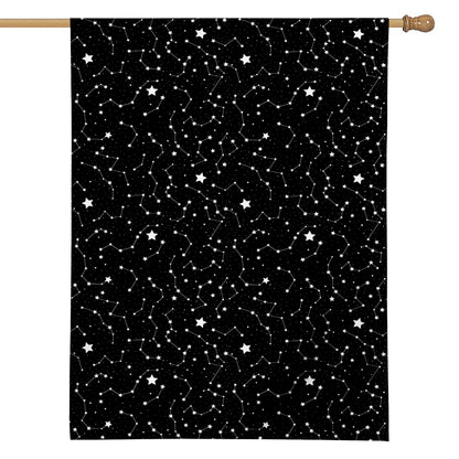 Star Constellations Pattern Print House Flag