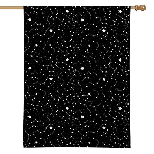 Star Constellations Pattern Print House Flag