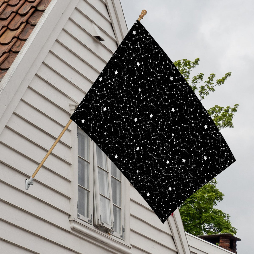 Star Constellations Pattern Print House Flag