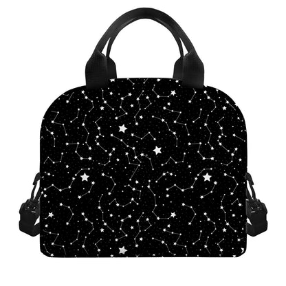 Star Constellations Pattern Print Insulated Lunch Bag