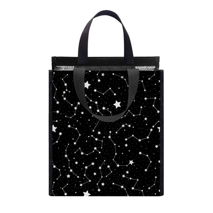 Star Constellations Pattern Print Insulated Lunch Tote