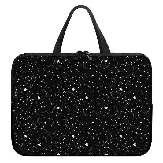 Star Constellations Pattern Print Laptop Sleeve With Handle