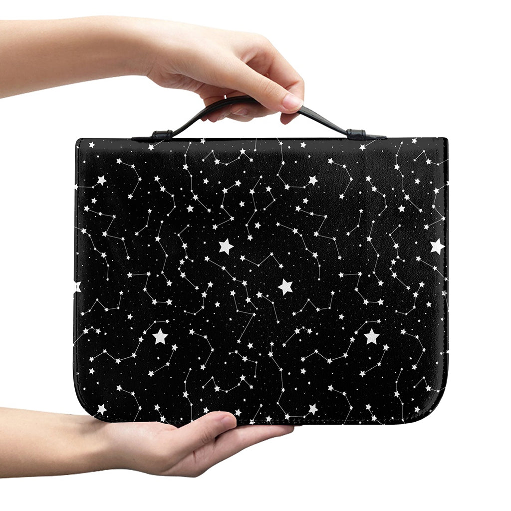 Star Constellations Pattern Print Leather Bible Cover