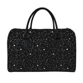 Star Constellations Pattern Print Leather Duffel Bag