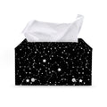 Star Constellations Pattern Print Leather Tissue Box Cover