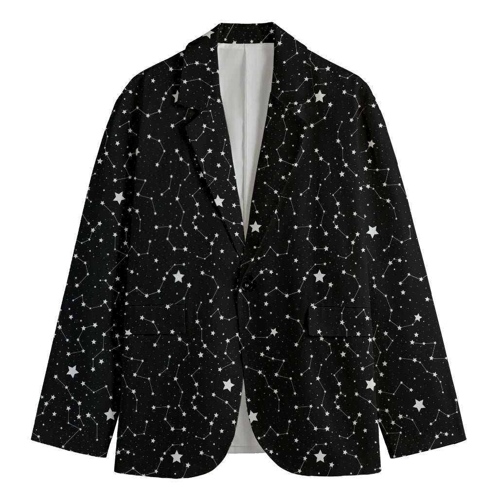 Star Constellations Pattern Print Men's Blazer