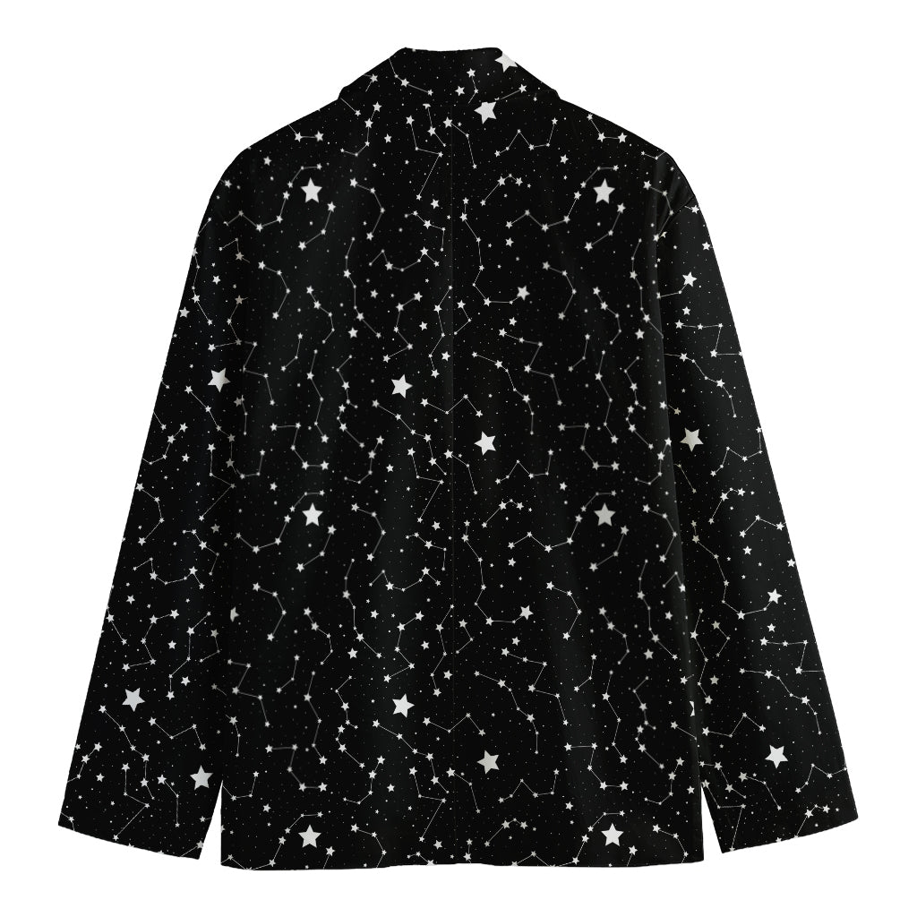 Star Constellations Pattern Print Men's Blazer