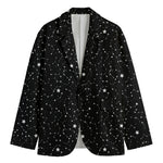 Star Constellations Pattern Print Men's Cotton Blazer