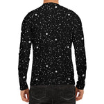 Star Constellations Pattern Print Men's Long Sleeve Rash Guard