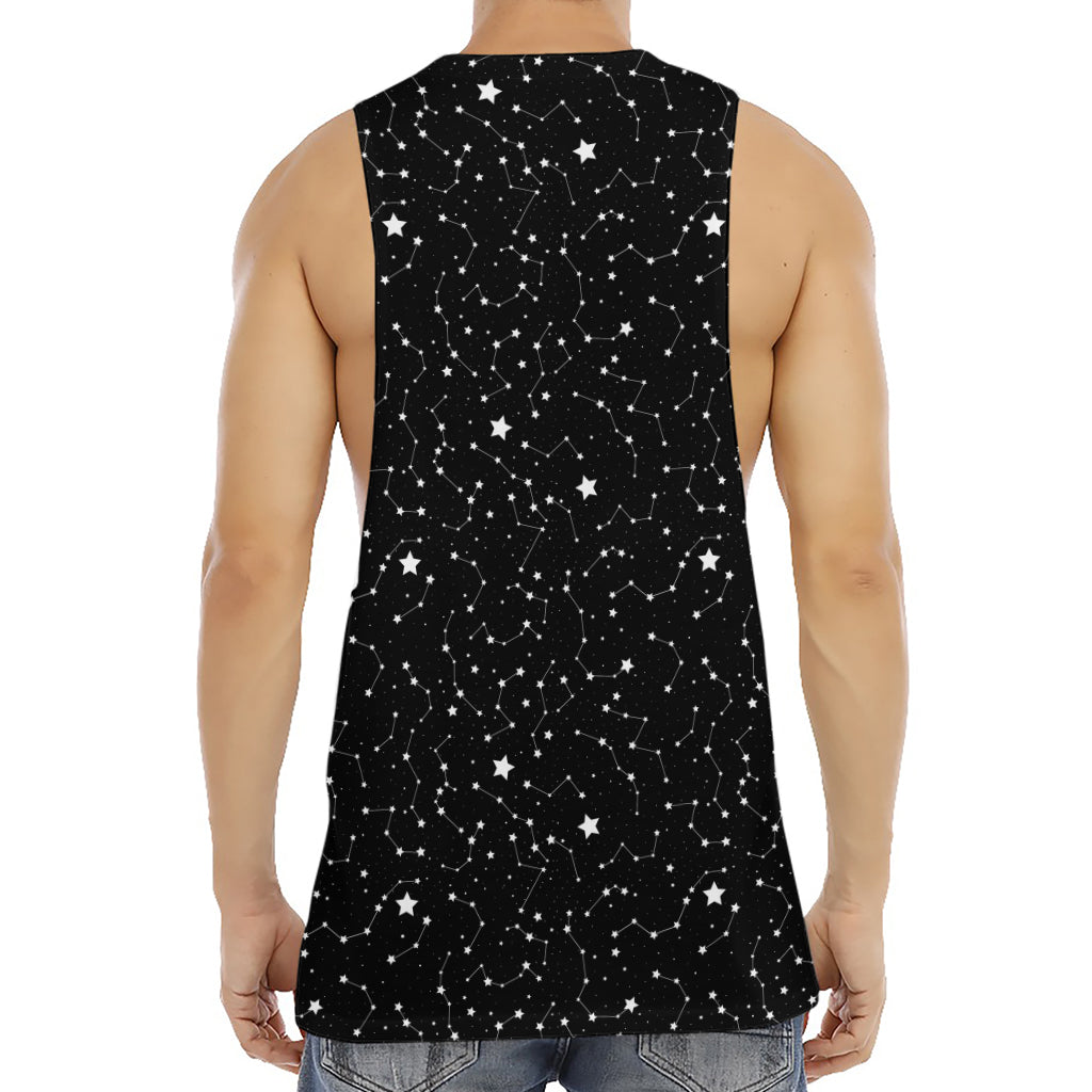 Star Constellations Pattern Print Men's Muscle Tank Top