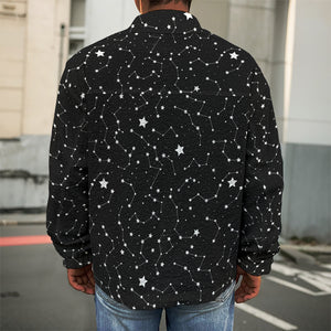 Star Constellations Pattern Print Men's Shirt Jacket